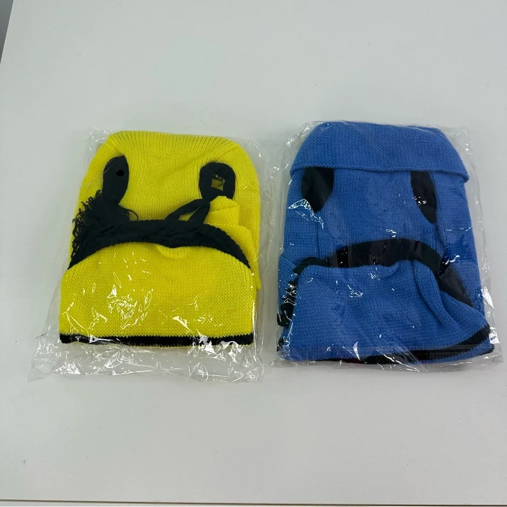 United K9's Lot of Two Yellow and Blue Knit Dog Sweaters Size is 12
